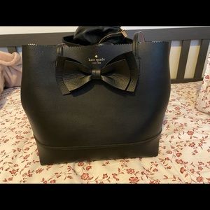 Kate Spade New York black leather tote